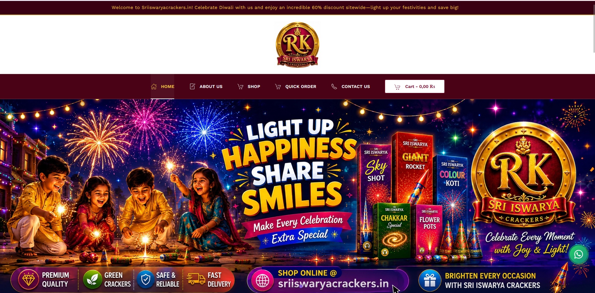 RK Sri Iswarya Crackers Website