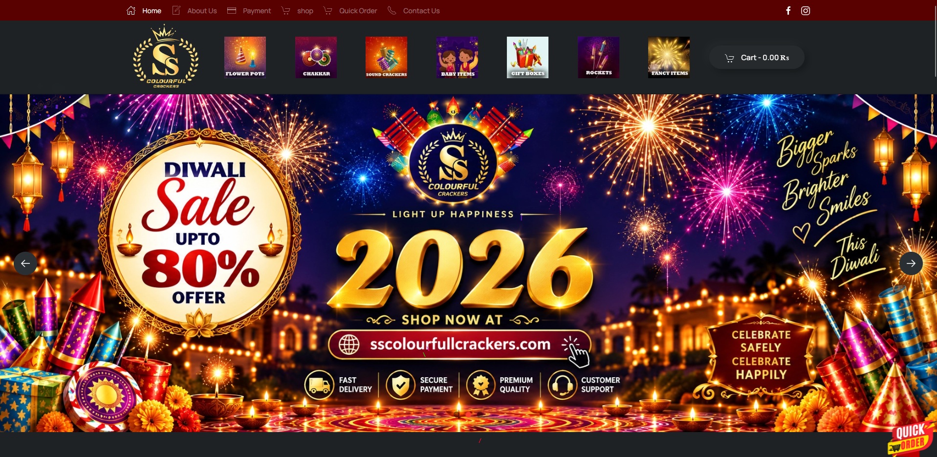SS Colourful Crackers Website